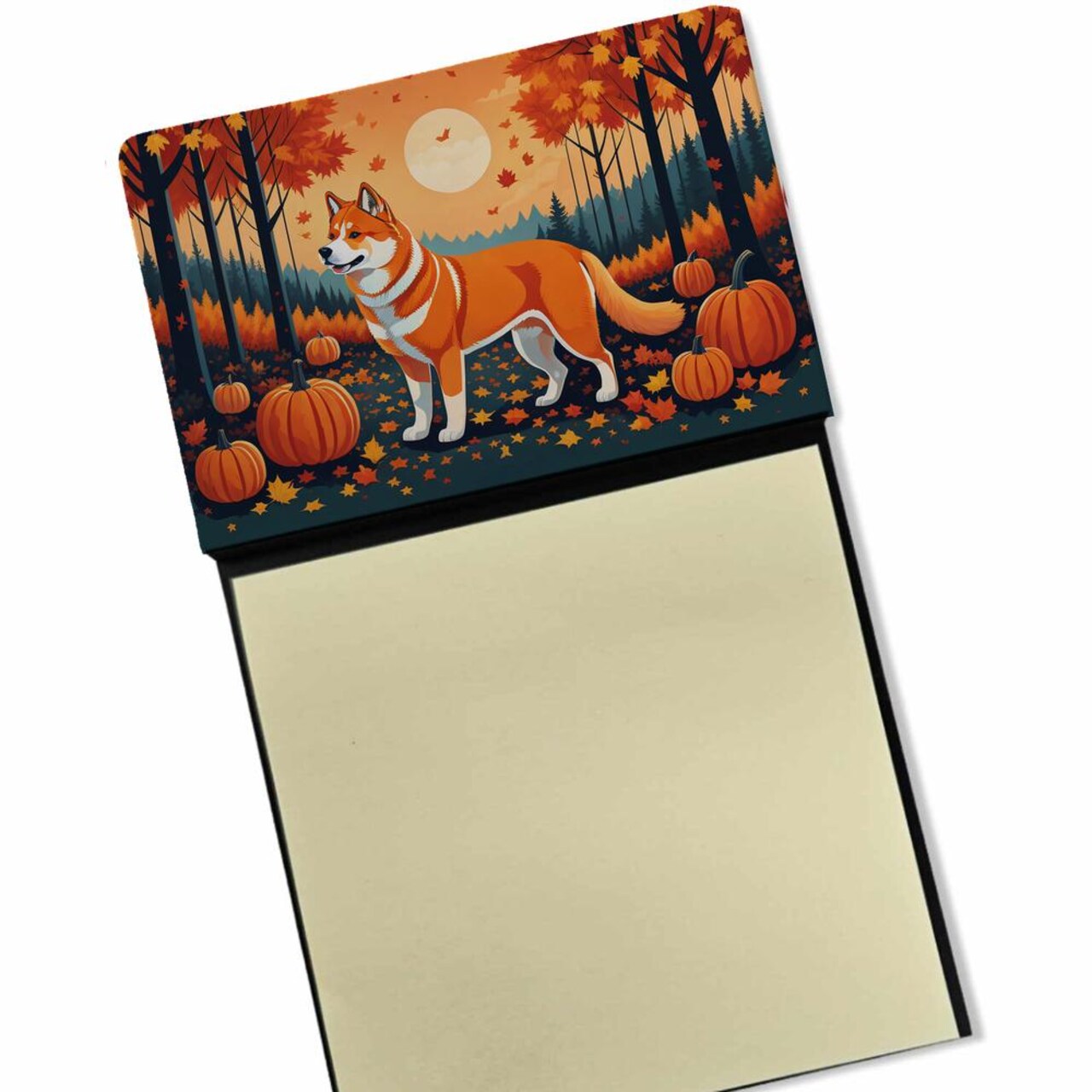 Edge Collections - 3" x 3" - Multicolor - Fall Sticky Note Holder with Refillable Memo Pad - 1 Pieces